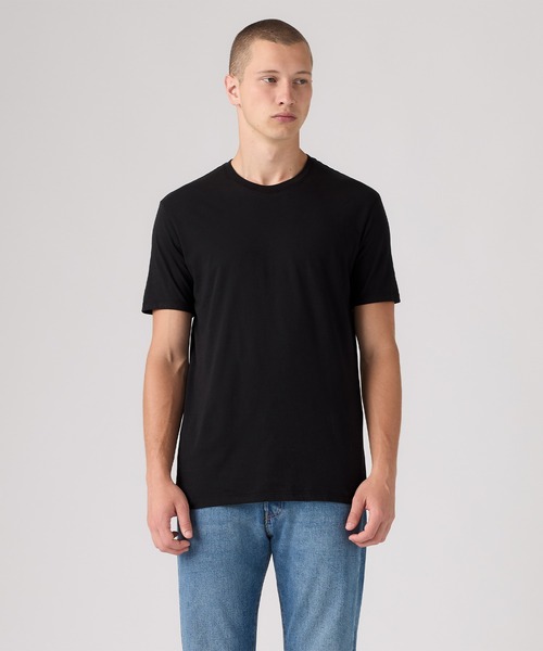 Levi's Slim Fit 2-pack T-shirt — чёрный, круглый вырез