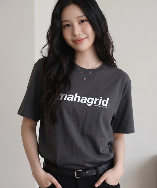 mahagrid BASIC LOGO TEE — футболка с базовым логотипом, полус рукав, кат-соор