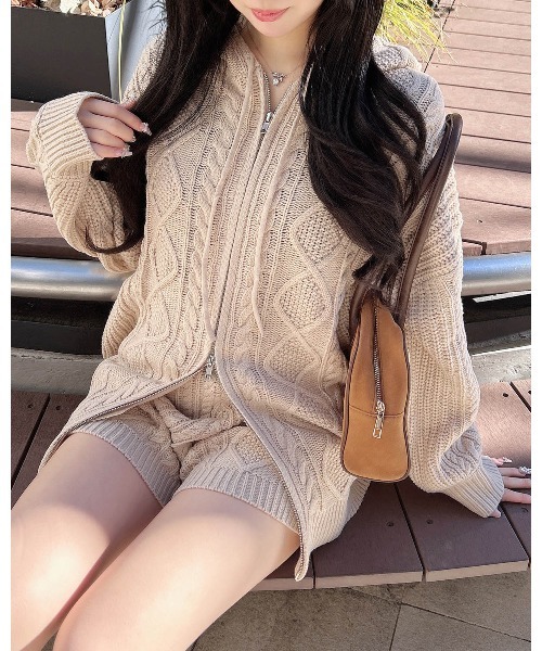 [WEB限定] Keeble big knit парка (поддержка сетап)