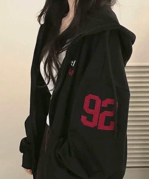 NANBARING double zip oversize parker — оверсайз‑парка с двойной молнией