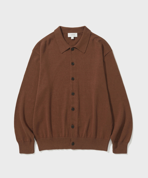 Cotton Cashmere Cardigan (Brick) — кардиган из хлопка и кашемира, кирпичный цвет
