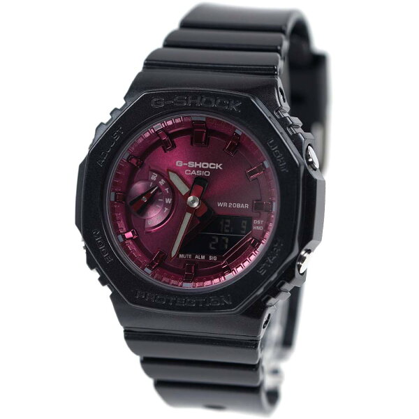 Часы CASIO G-SHOCK GMA-S2100RB-1A для мужчин и женщин, размер для подростков, аналогово-цифровые, чёрные