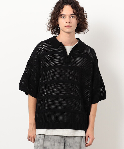 Mesh half-zip поло — летняя рубашка с сетчатой вставкой