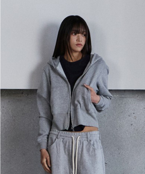 W Archive Side Slit Hood Zip‑Up — худи‑молния с боковыми разрезами (W Archive)