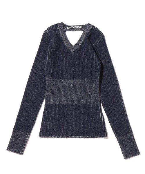 ANNA SUI NYC MICKS NIT black open pullover — пуловер «SP»