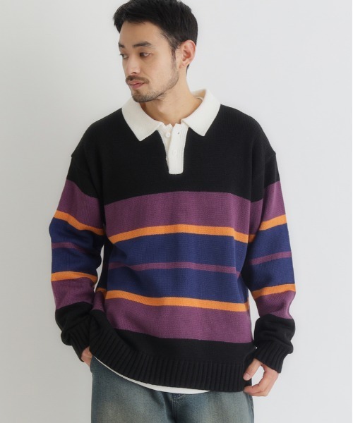 BACK NUMBER [MEN'S] мариц бодар поло на молнии сеттер