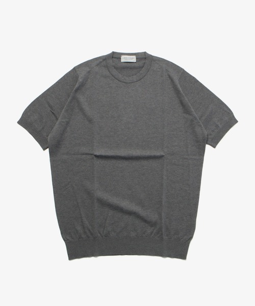 JOHN SMEDLEY / KEMPTON 30G коттоннит крунечек пуловер T-футболка (MODERN FIT)
