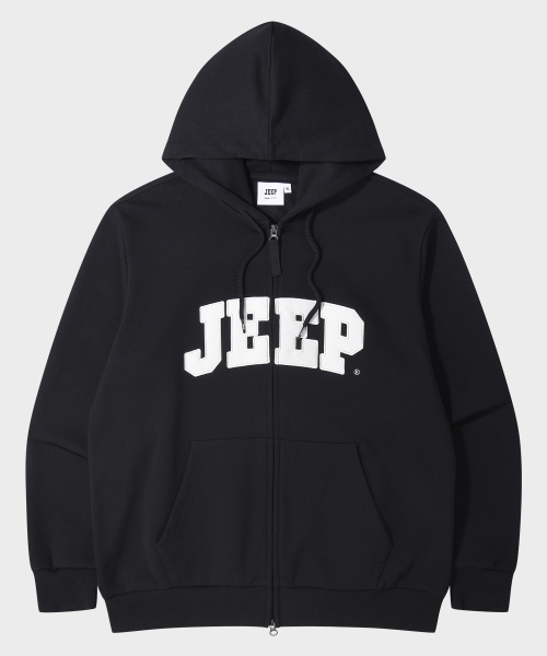 JEEP Big Logo 2WAY Oversize Fudge Zipup (JR5TZU075BK)