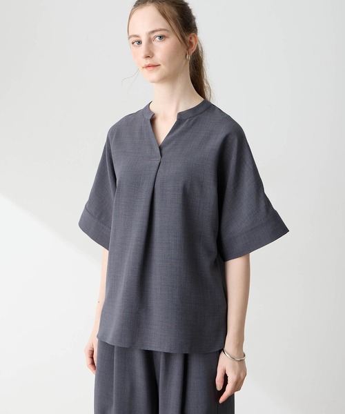 Linen Lix Skipper Blouse — лен‑смесь блуза (охлаждающий эффект, антибактериальная обработка)