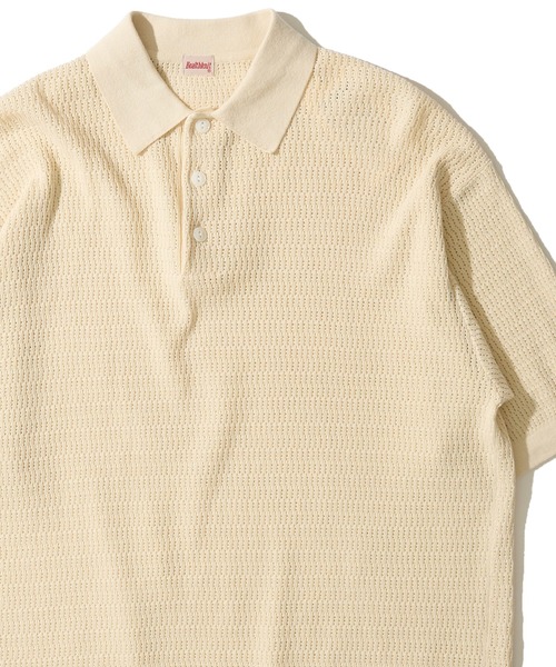 Healthknit Polo Collar S/S Knit — трикотажное поло с коротким рукавом