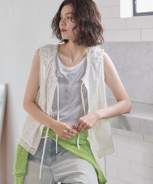 Cotton Rleece Ribbon Blouse — хлопковая блуза с рюшами