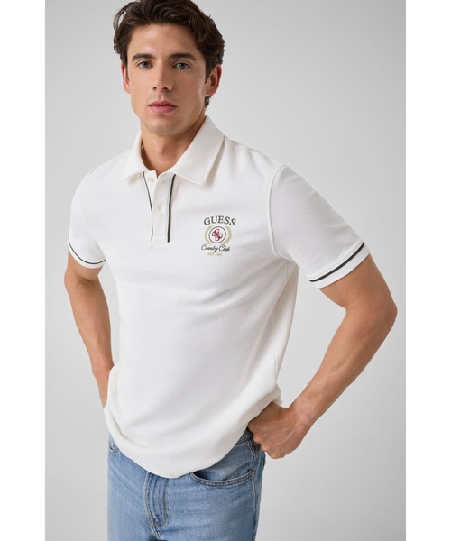 GUESS Country Club — футболка‑поло с коротким рукавом