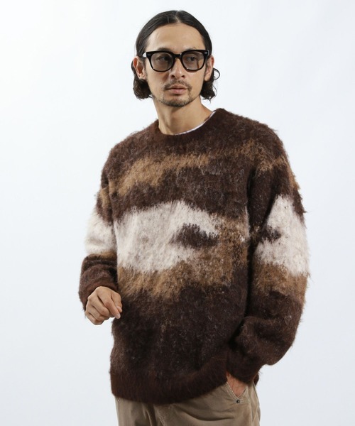 Abstract Pattern Button Knit — джемпер‑поло с абстрактным узором