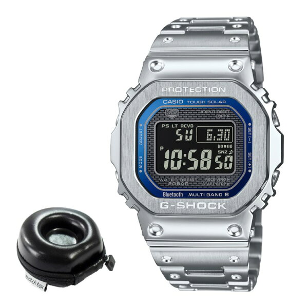 CASIO GMW‑B5000D‑2JF G‑SHOCK (с круглыми часовым кейсом) — мужские солнечные часы с Bluetooth, с металлическим браслетом, цифровой циферблат, гарантия производителя 1 год (цифровая версия)