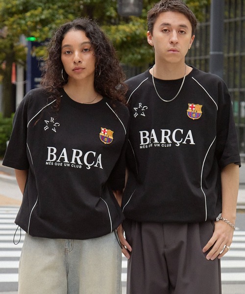 [FC BARCELONA] футболка с дизайном рукавов Dropcore для фанатов