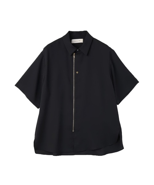 Airy Cloth рубашка с коротким рукавом на молнии