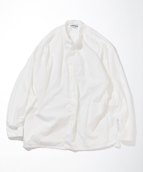 CAHLUMN Broadcloth рубашка с банд‑воротником