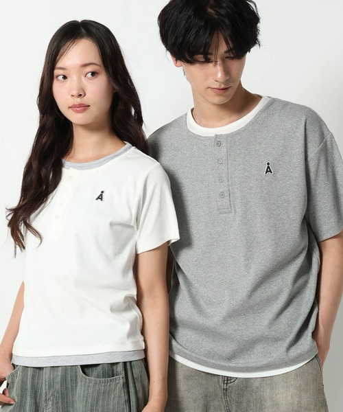 UNISEX ALAND — летний хенли‑футболка, полус рукав