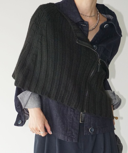 Front zip knit crew chw25a044 — вязаный джемпер с фронт‑молнией