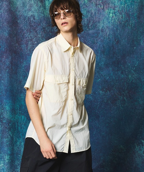 UNISEX Hyper Waterproof Taffeta Dress‑Over короткая рубашка‑фатига, MAISON SPECIAL